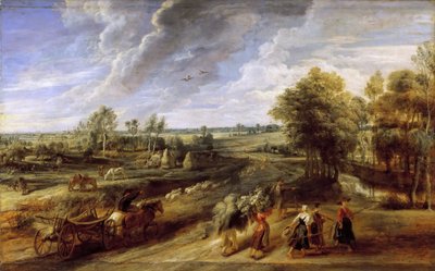収穫からの戻り、1637年頃。 作： Peter Paul Rubens