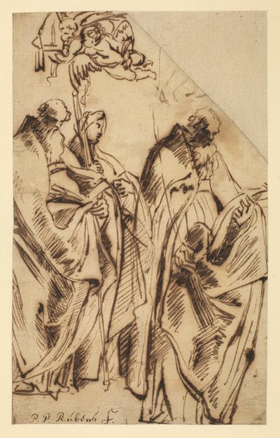 聖アマンダスと聖ワルプルガ、1610年頃 作： Peter Paul Rubens