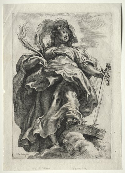 雲の中の聖カタリナ 作： Peter Paul Rubens