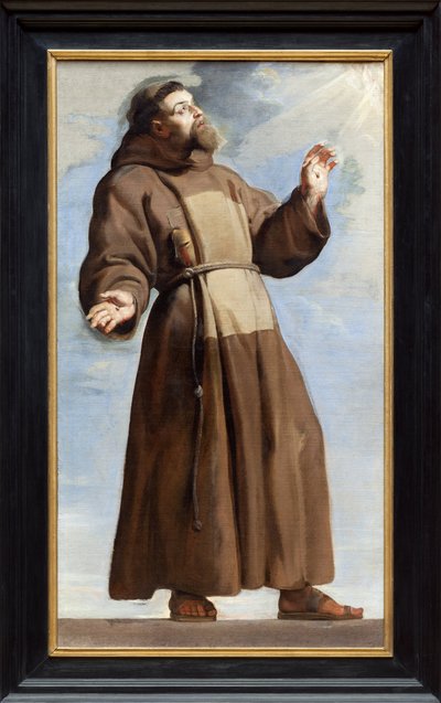エスタシーの聖フランソワ (キャンバスに油彩) 作： Peter Paul Rubens