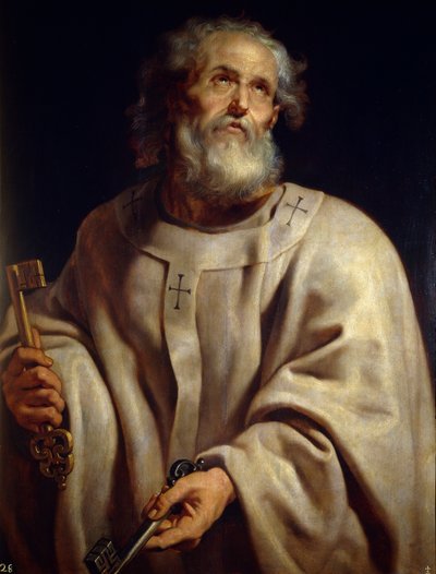 セントピーター、c。 1611年（帆布に油彩） 作： Peter Paul Rubens