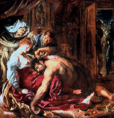 サムソンとデリラ、c1609-1610 作： Peter Paul Rubens
