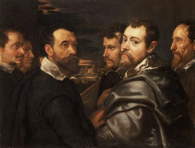 マントヴァの友だちの輪の自画像、1604年頃 作： Peter Paul Rubens