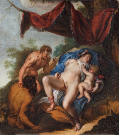 サテュロスに見守られるキューピッドと眠るヴィーナス 作： Peter Paul Rubens