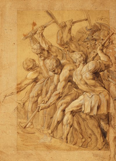 橋を破壊する兵士、 作： Peter Paul Rubens
