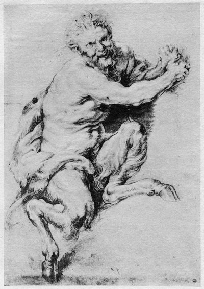 1913年、サテュロスの研究。 作： Peter Paul Rubens