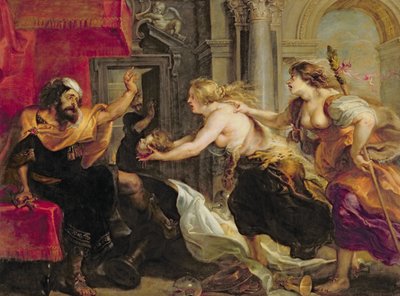 テレウスは彼の息子イティロスの頭に直面しました、1637 作： Peter Paul Rubens