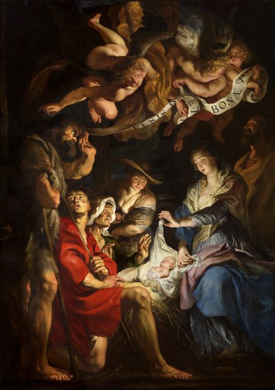 羊飼いの礼拝、1608年頃。 作： Peter Paul Rubens