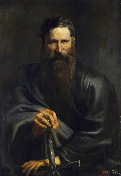 使徒パウロ」ピーテル・パウル・ルーベンス（1577-1640）。木に油彩、1615年頃寸法：105.6x74cmサンクトペテルブルクのエルミタージュ美術館 作： Peter Paul Rubens