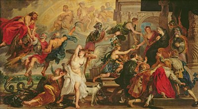 アンリ4世の神格化とマリー・ド・メディチの摂政の宣言、1622-25 作： Peter Paul Rubens