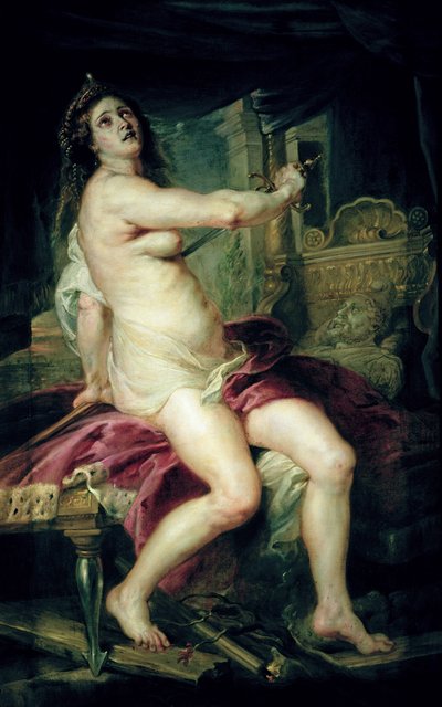 ディドの死（キャンバスに油彩） 作： Peter Paul Rubens