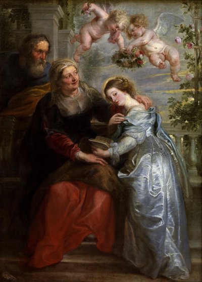 聖母マリアの教育、1625-1626。 作： Peter Paul Rubens