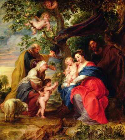 リンゴの木の下の聖家族、1632年 作： Peter Paul Rubens