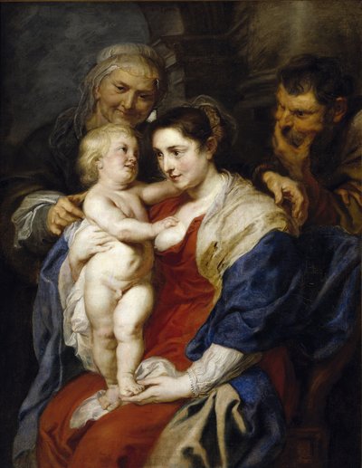 聖アンナを抱く聖家族」 ルーベンス、ピーテル・ポール（1577-1640） - 1626-1630 - 油彩・キャンバス - 116x91 - プラド美術館（マドリッド) 作： Peter Paul Rubens