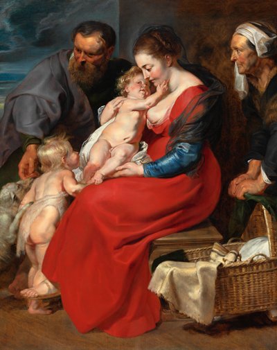聖家族と聖女エリザベス、洗礼者ヨハネ 作： Peter Paul Rubens