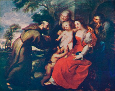 聖人フランシスとアンと聖家族、洗礼者聖ヨハネ、c1630。 c1935 作： Peter Paul Rubens