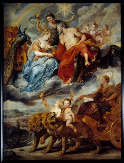 11月9日、リヨンでのメディチ家の王とマリーの会見 作： Peter Paul Rubens