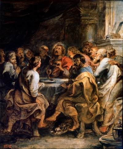 最後の晩餐、c1630-1631。 作： Peter Paul Rubens
