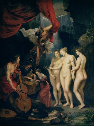 メディチ家のサイクル：マリー・ド・メディチの教育（1573-1642）1621-25（キャンバスに油彩） 作： Peter Paul Rubens