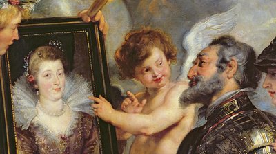メディチサイクル：アンリ4世（1553-1610）マリー・ド・メディチの肖像画（1573-1642）1621-25（17689の詳細） 作： Peter Paul Rubens