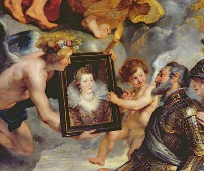 メディチサイクル：アンリ4世（1553-1610）マリー・ド・メディチの肖像画（1573-1642）1621-25（17689の詳細） 作： Peter Paul Rubens
