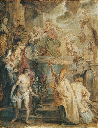聖カタリナの神秘的な結婚 作： Peter Paul Rubens