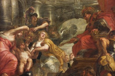 ルーベンスの天井、宴会場、ホワイトホール、c.1629-34（キャンバスに油彩） 作： Peter Paul Rubens