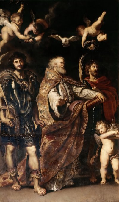 セインツグレゴリーI、マウルスとパピアス、1608。 作： Peter Paul Rubens