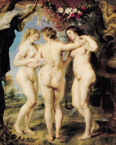 三美神、c.1636-39（キャンバスに油彩） 作： Peter Paul Rubens