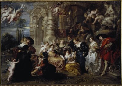 愛の庭 - キャンバスに油彩 作： Peter Paul Rubens