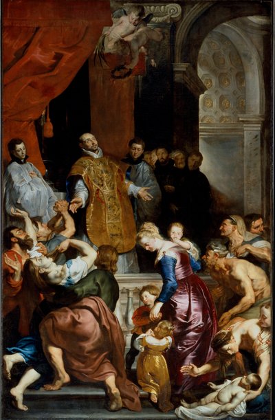 ロヨラの聖イグナティウスの奇跡。ピエール・ポール（Pierre-Paul）・ルーベンス（またはPeter PaulまたはPetrus Paulus）（1577-1640）の絵画。 作： Peter Paul Rubens