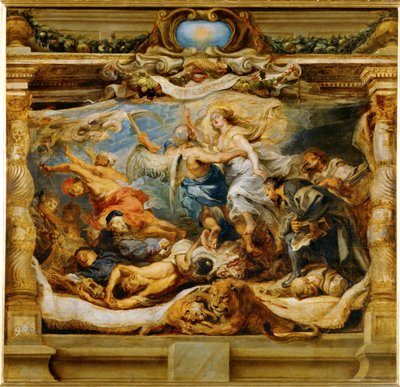 カソリック・トゥルースの勝利（キャンバスに描かれた絵画） 作： Peter Paul Rubens