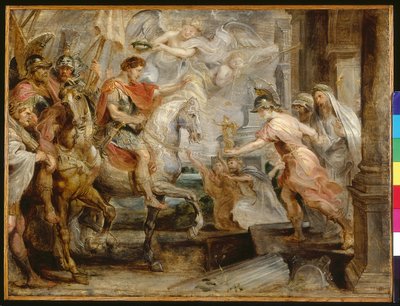 コンスタンティヌス帝のローマへの凱旋入場（木に油彩） 作： Peter Paul Rubens