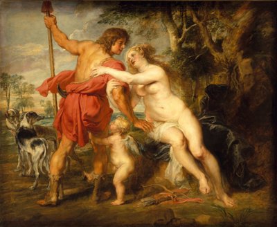 金星とアドニス、1635年頃 作： Peter Paul Rubens