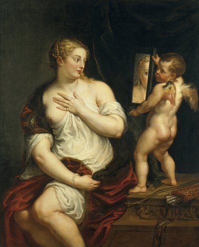 金星とキューピッド、c。 1610 作： Peter Paul Rubens