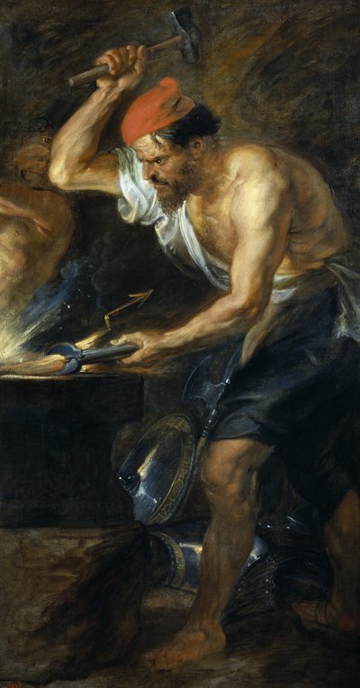 木星のサンダーボルトを鍛えるバルカン 作： Peter Paul Rubens