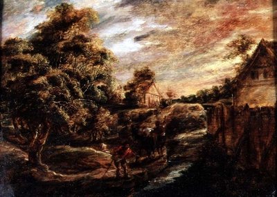 夕方の森の風景 作： Peter Paul Rubens