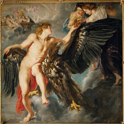 ゼウスとガニメデ（油彩・キャンバス） 作： Peter Paul Rubens