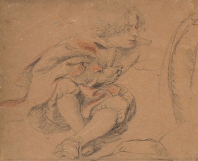 座っている若い男性 作： Peter Paul Rubens