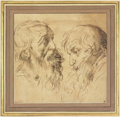 左右に2つのひげを生やした頭部 作： Peter Paul Rubens