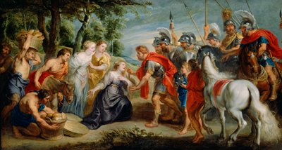 デビッドミーティングアビゲイル、1620年頃 作： Peter Paul studio of Rubens