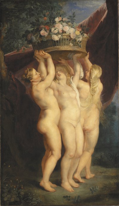 三美神、1620-1625 作： Peter Paul studio of Rubens