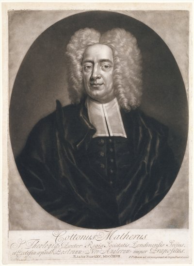 Cottonus Matheris Cotton Mather, 1728., 1728. 作： Peter Pelham
