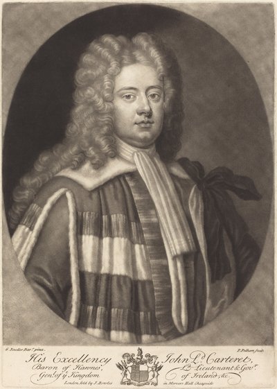 ジョン、カーテレット卿 作： Peter Pelham after Sir Godfrey Kneller
