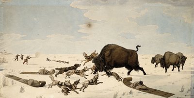 バッファローハント、1822-1824年 作： Peter Rindisbacher