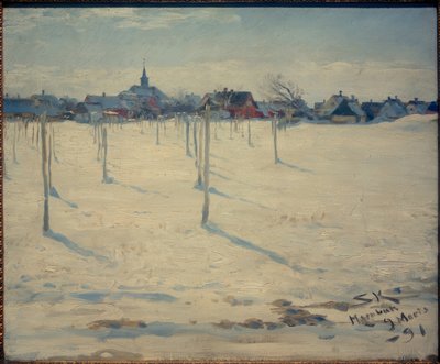 Hornbaek im Winter 作： Peder Severin Krøyer