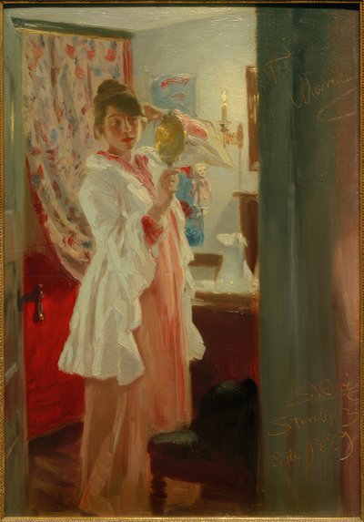 インテリア。アーティストの妻 作： Peder Severin Krøyer