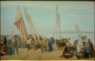 ホーンベックでの明日。漁師が上陸 作： Peder Severin Krøyer