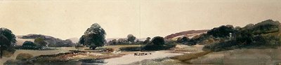 A River Valley (水彩・紙) 作： Peter de Wint