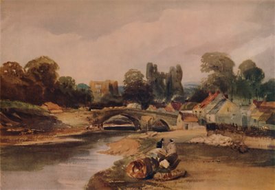 川沿いの村、c1824、1935 作： Peter de Wint
